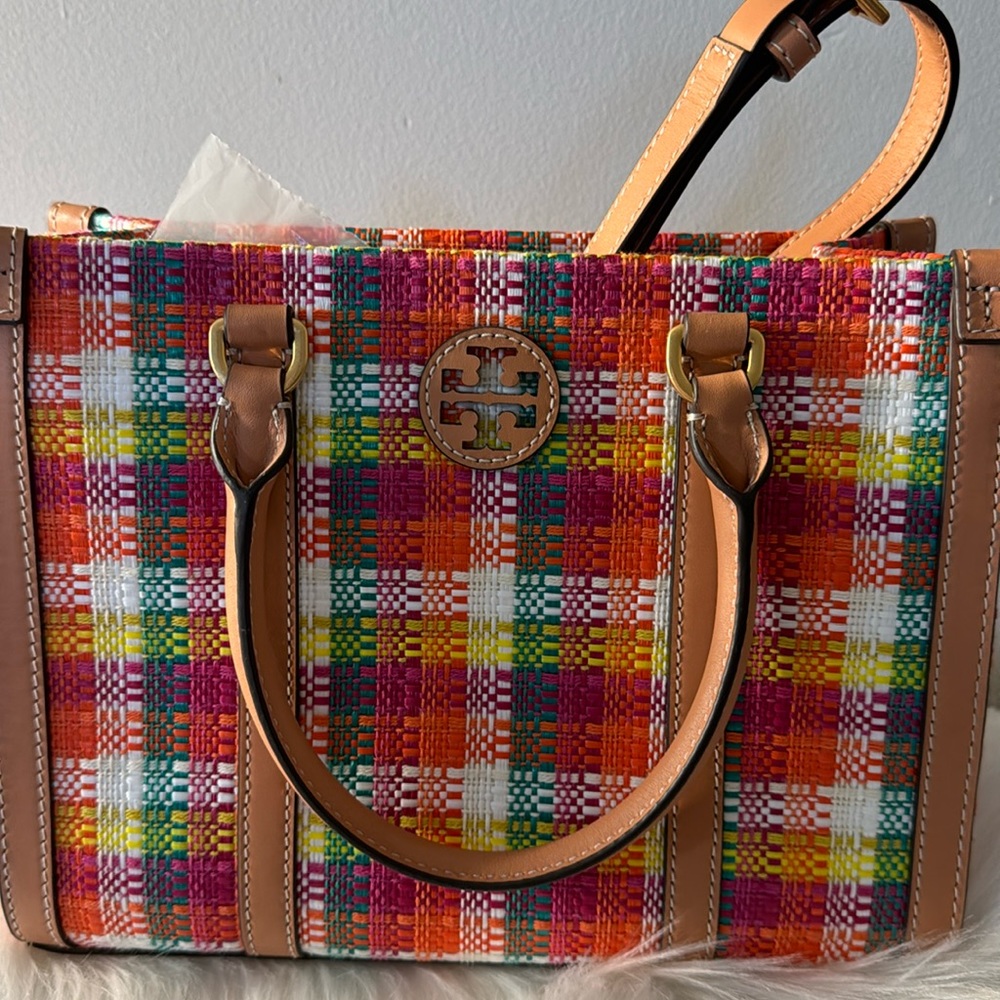 Brandnew without Tags Tory Burch Blake Plaid Small Tote